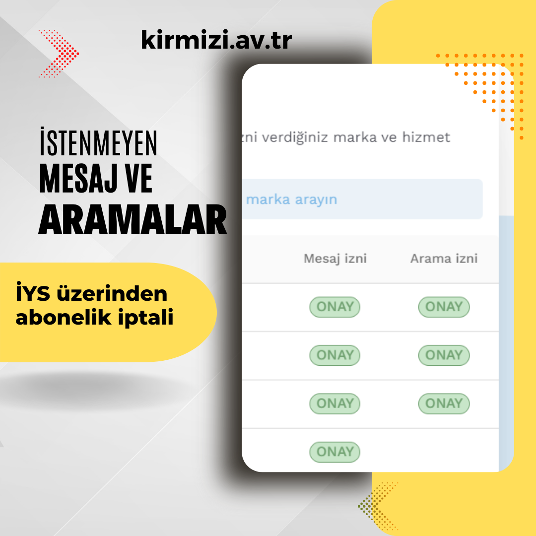 İstenmeyen Mesajları Engelleme – İYS Bildirim Sistemi